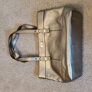 Fossil metallic leather purse